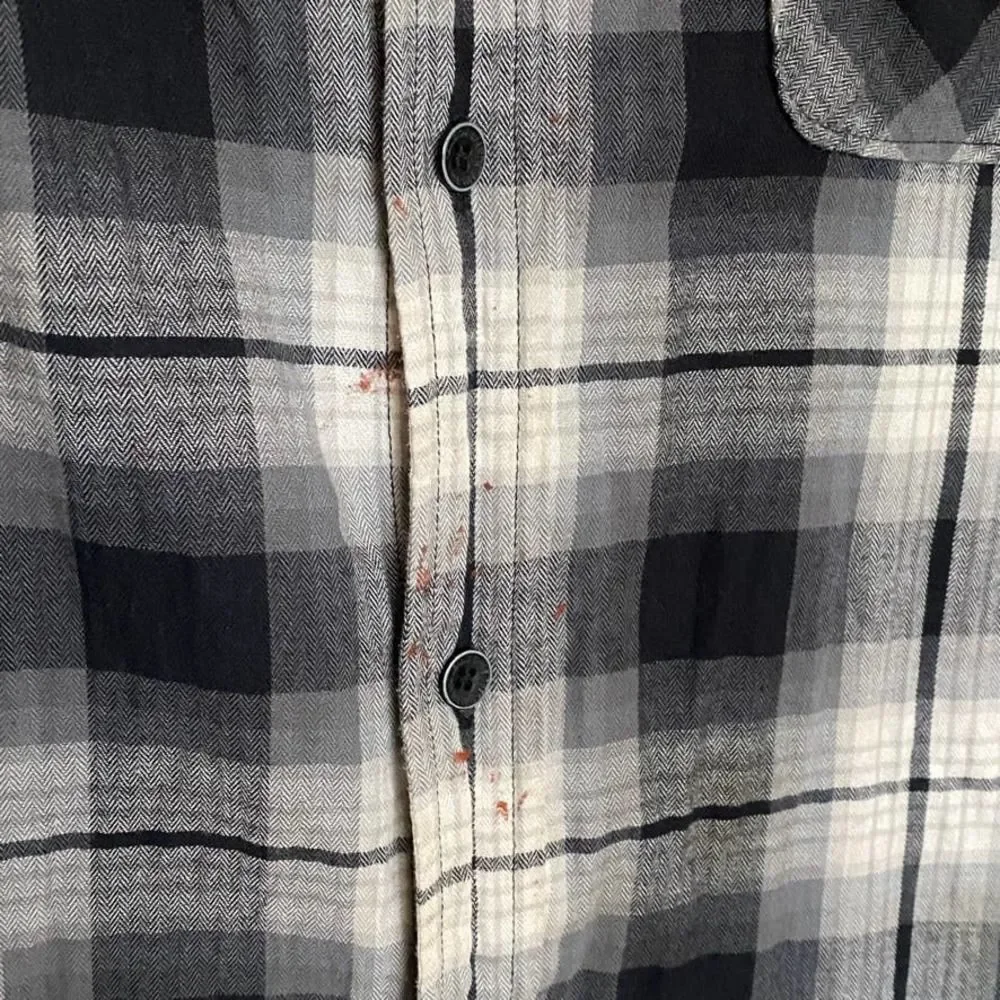 TRUE RELIGION SLIM FIT BUTTON FRONT CASUAL CLASSIC PLAID EVERYDAY SHIRT SIZE 2XL